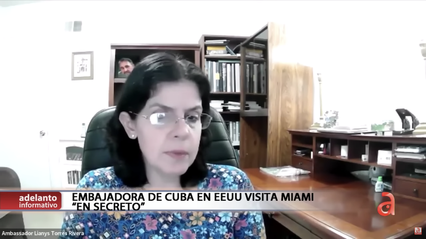 La embajadora del régimen cubano en Washington, Lianys Torres Rivera.
