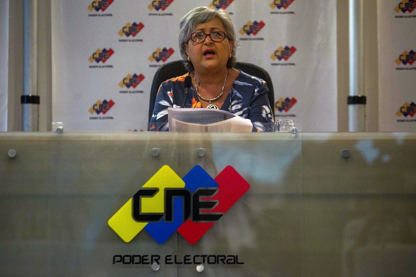 Tibisay Lucena, presidenta del Consejo Nacional Electoral (CNE) de Venezuela.