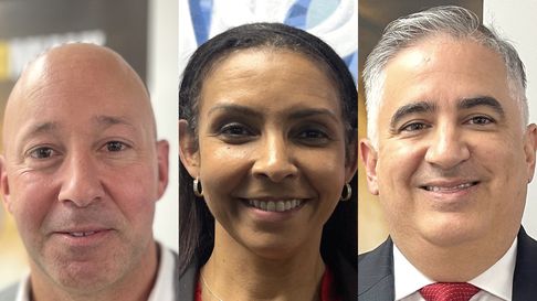 Mario Knapp, Rosanna Cordero-Stutz, e Ignacio Álvarez candidatos republicanos a sheriff de Miami-Dade.