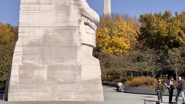 El Monumento a Martin Luther King Jr. en el National Mall se ve en Washington DC el 27 de octubre de 2022.