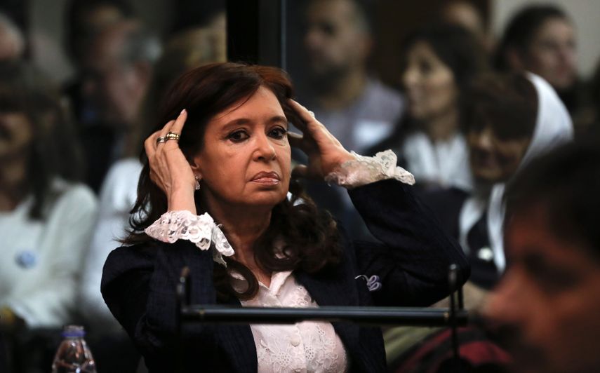 La expresidenta y exprimera dama argentina Cristina Fernández en una corte en Buenos Aires, el 21 de mayo de 2019.&nbsp;