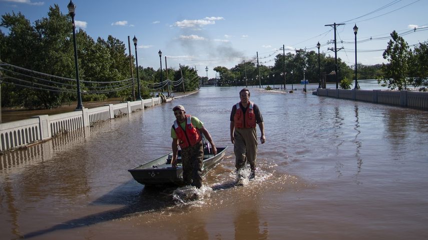 Foto tomada el 2 de septiembre del 2021 de los desastres causados por el huracán Ida en Somerville, Nueva Jersey.&nbsp;