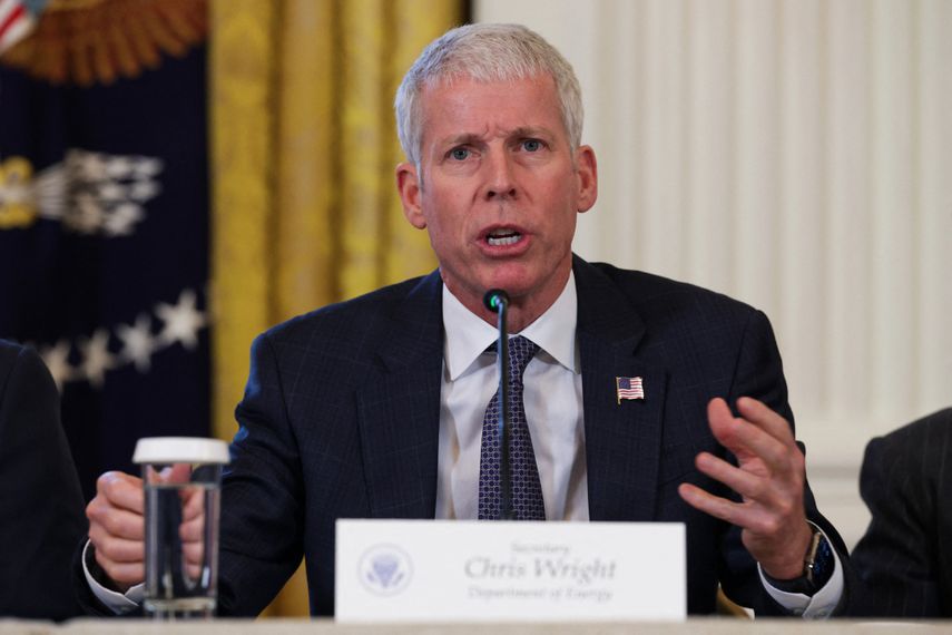 El secretario de Energía de EEUU, Chris Wright, habla durante una reunión con ejecutivos del sector petrolero y gasífero en la Sala Este de la Casa Blanca el 9 de enero de 2026 en Washington, D.C.