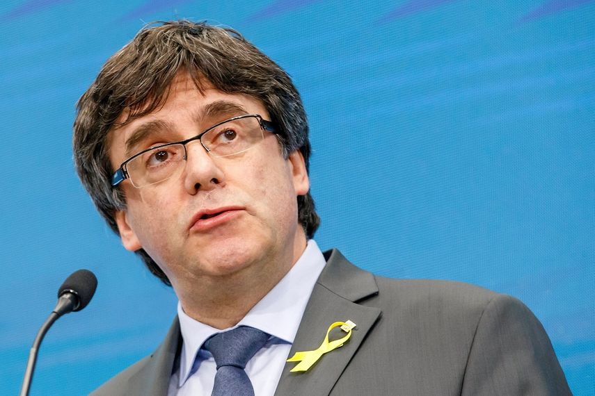 Fotografía de archivo del expresidente catalán Carles&nbsp;Puigdemont&nbsp;durante una conferencia en la Universidad de Helsinki, Finlandia, el 21 de marzo de&nbsp;2018.