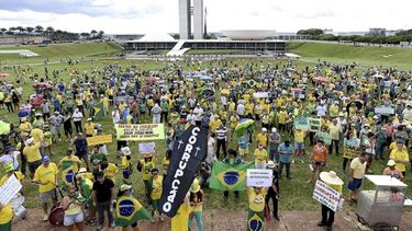 Protestan en varias ciudades de Brasil en contra de la corrupción.&nbsp;