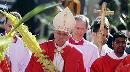 Firme condena del papa Francisco al terrorismo, en Domingo de Ramos