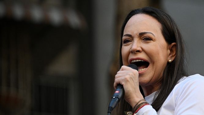 La líder política de Venezuela, María Corina Machado.&nbsp;
