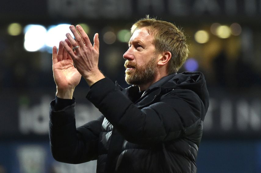 El técnico de Brighton Graham Potter durante el partido contra West Bromwich, el 8 de enero de 2022. Potter ha sido nombrado técnico de Chelsea.&nbsp;