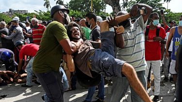 Imagen de los arrestos en Cuba en julio de 2021.