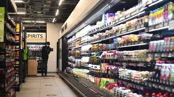 La tienda Amazon Fresh en Londres, el 4 de marzo de 2021. Amazon abrió un supermercado sin cajeros en la capital británica, el primero fuera de EEUU.&nbsp;