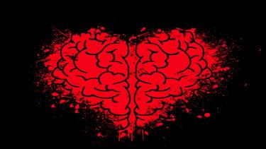 ilustración de un cerebro en forma de&nbsp; corazón