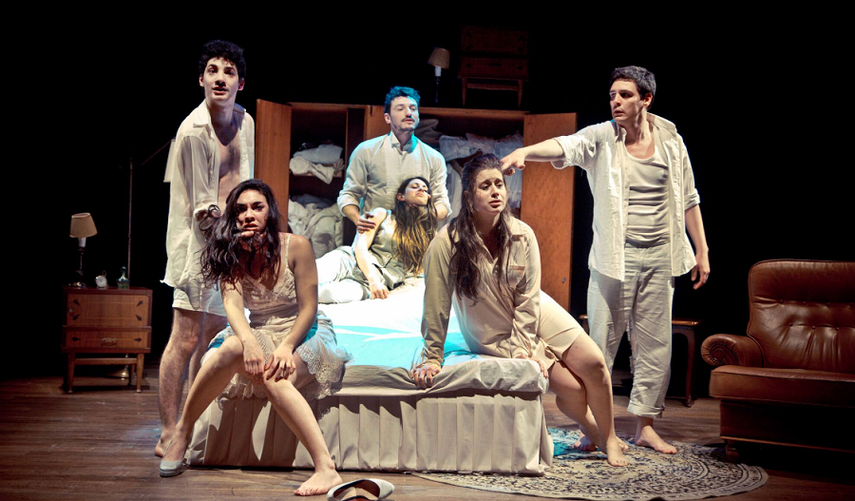 Escena de la obra No daré hijos, daré versos. (CORTESÍA)