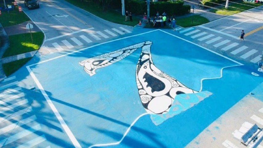 Los marcadores representan donde el nivel del&nbsp;mar subirá directamente a las carreteras.