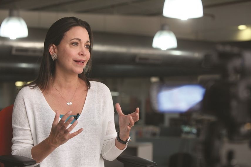 La exdiputada venezolana María Corina Machado concedió una entrevista exclusiva a DIARIO LAS AMÉRICAS. (Manuel Sardá)