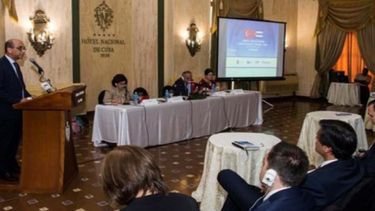 El encuentro con los empresarios turcos se desarrolló en el Hotel Nacional de Cuba.