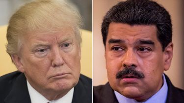 Un funcionario de la Casa Blanca confirmó que el presidente Donald Trump (izq.) no dialogará con el venezolano Nicolás Maduro (der.) mientras no se restaure la democracia en el país caribeño.