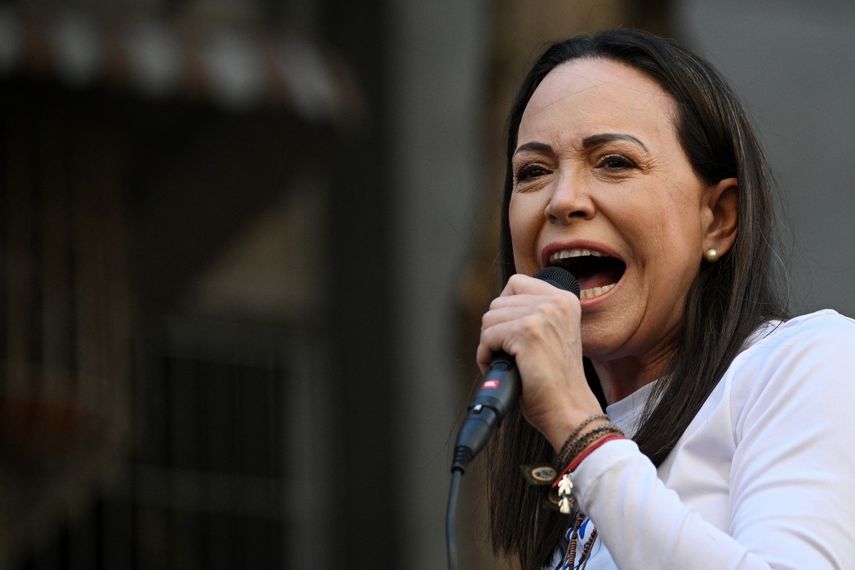 La líder política de Venezuela, María Corina Machado.&nbsp;