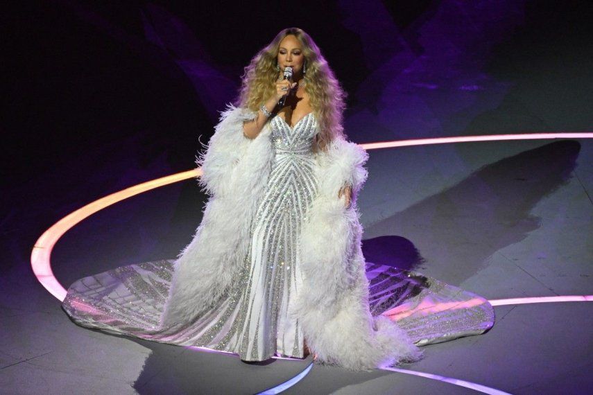 Mariah Carey actúa en la apertura de los Juegos Olímpicos de invierno en Milán, Italia.&nbsp;
