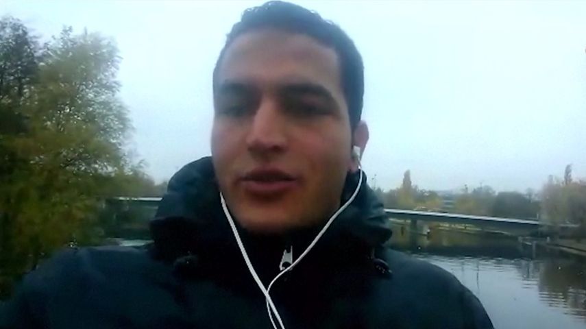 Imagen tomada de video de Anis Amri,&nbsp;supuesto atacante de Berlín, de nacionalidad tunecina.