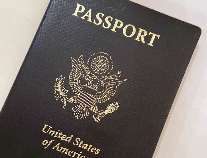 Portada de un pasaporte de Estados Unidos en Washington.&nbsp;