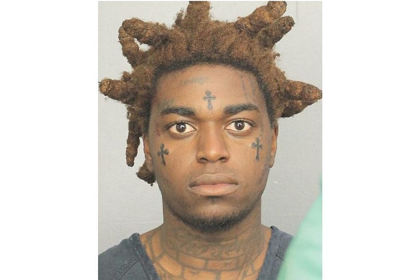 Imagen&nbsp;divulgada por los medios del arresto del rapero&nbsp;Dieuson Octave, conocido como Kodak Black.