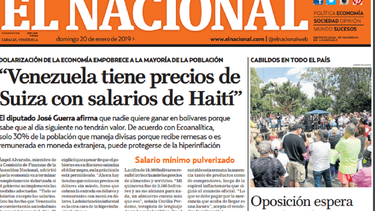 el nacional: edicion del 20 de enero de 2019
