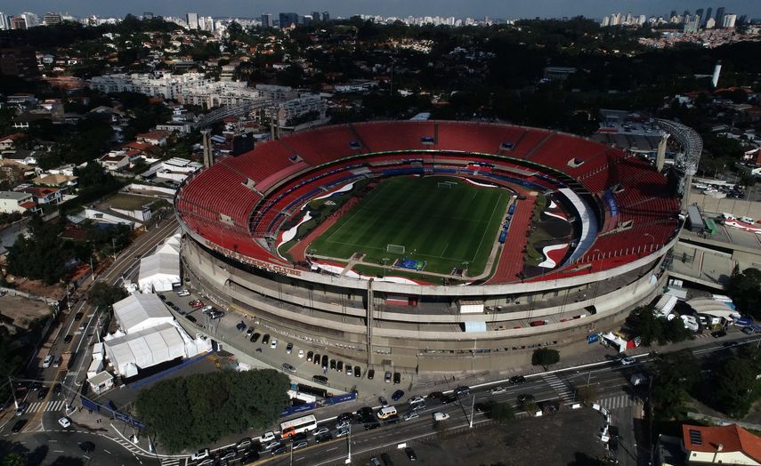 Vista aérea del estadio Morumbí, en Sao Paulo (Brasil), donde el próximo viernes tendrá lugar el partido inaugural de la Copa América 2019 entre Brasil y Colombia.&nbsp;