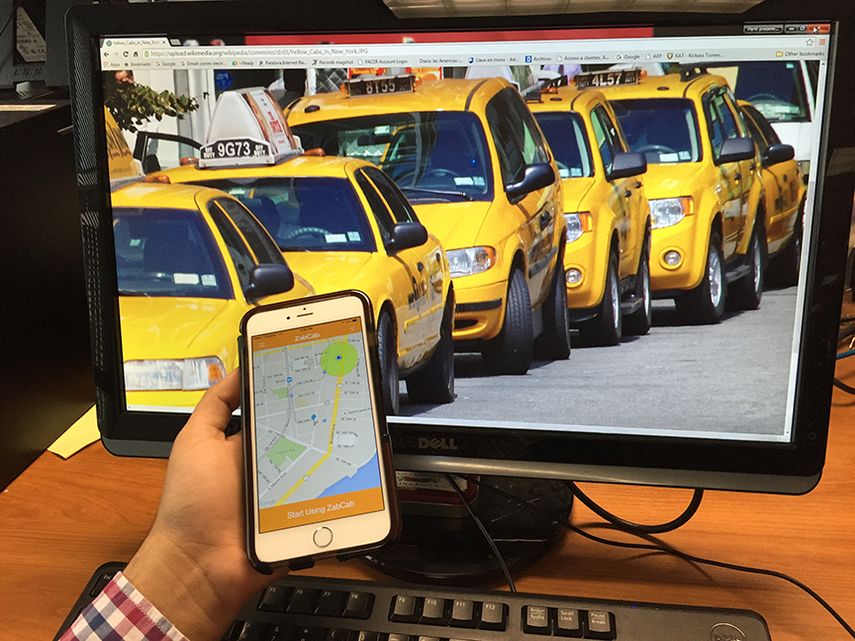 Según la compañía que creó la tecnología, los clientes de Zab Cab podrán fácilmente pedir un vehículo, saber exactamente dónde está y cuándo llegará. (J.HDEZ)