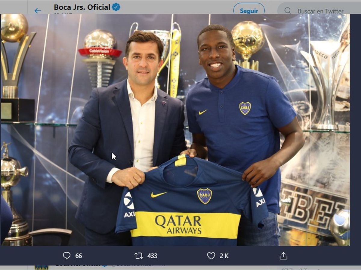 Venezolano Hurtado sale de Boca Juniors al fútbol de Brasil