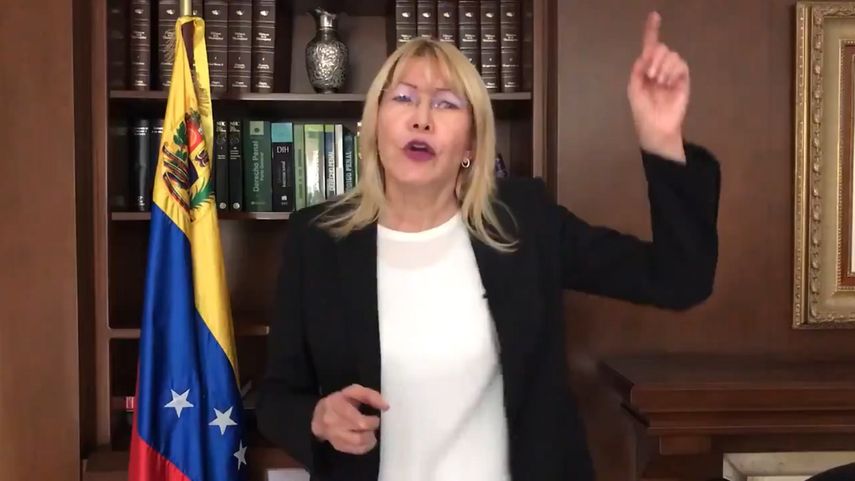 Captura de imagen de un video publicado por la fiscal venezolana en el exilio, Luisa Ortega Díaz, en su cuenta oficial de Twitter el 12 de junio de 2019.
