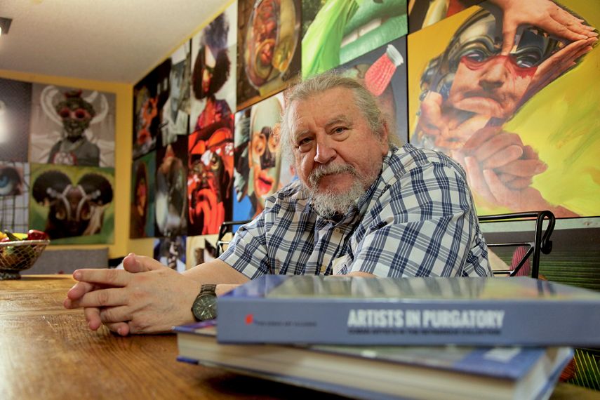 El pintor y escritor&nbsp;Aldo Menéndez en su estudio.&nbsp;