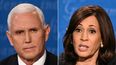 Esta combinaci&oacute;n de im&aacute;genes creadas el 7 de octubre de 2020 muestra al vicepresidente estadounidense Mike Pence y a la candidata dem&oacute;crata a la vicepresidencia y senadora de California Kamala Harris durante el debate vicepresidencial en Kingsbury Hall en la Universidad de Utah el 7 de octubre de 2020 en Salt Lake, Utah.&nbsp;