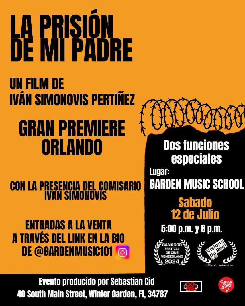 Cartel del documental La prisión de mi padre, sobre Iván Simonovis.