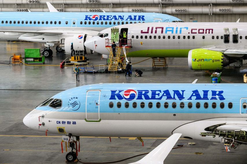 Aviones de la aerolínea Korean Airlines