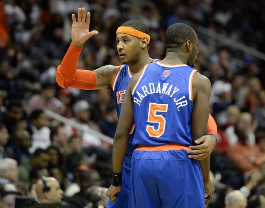 Anthony y Hardaway Jr. tienen problemas. (EFE)