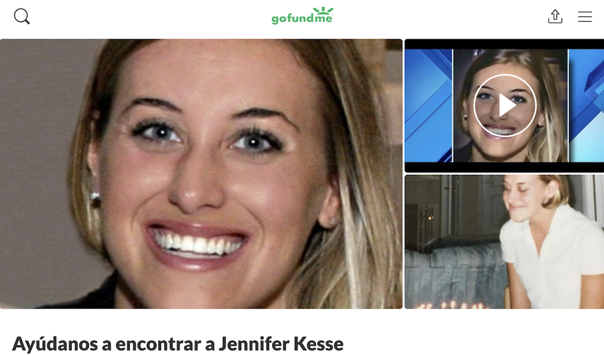 La familia de&nbsp;Jennifer Kesse&nbsp; ha realizado varias recaudaciones para sufragar los gastos de b&uacute;squeda.&nbsp;
