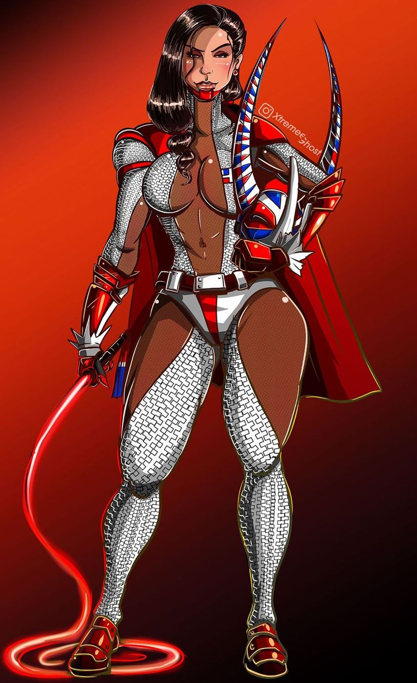 Otra de sus creaciones en el mundo del C&oacute;mics, las que adem&aacute;s tiene disponibles en su tienda online, recrea un personaje de los denominados Diablos Cojuelos de RD.&nbsp;