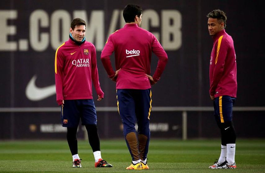 Messi, Neymar y Suárez intentarán darle al equipo la victoria 39 consecutiva. (EFE)