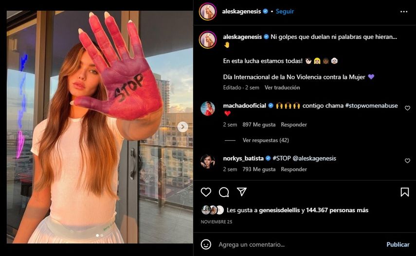 Aleska Génesis denuncia que sufrió agresión física y psicológica.