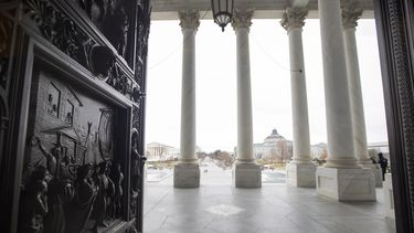 Vista de la ciudad de Washington desde la puerta este del Capitolio Nacional, sede del Congreso de EEUU.