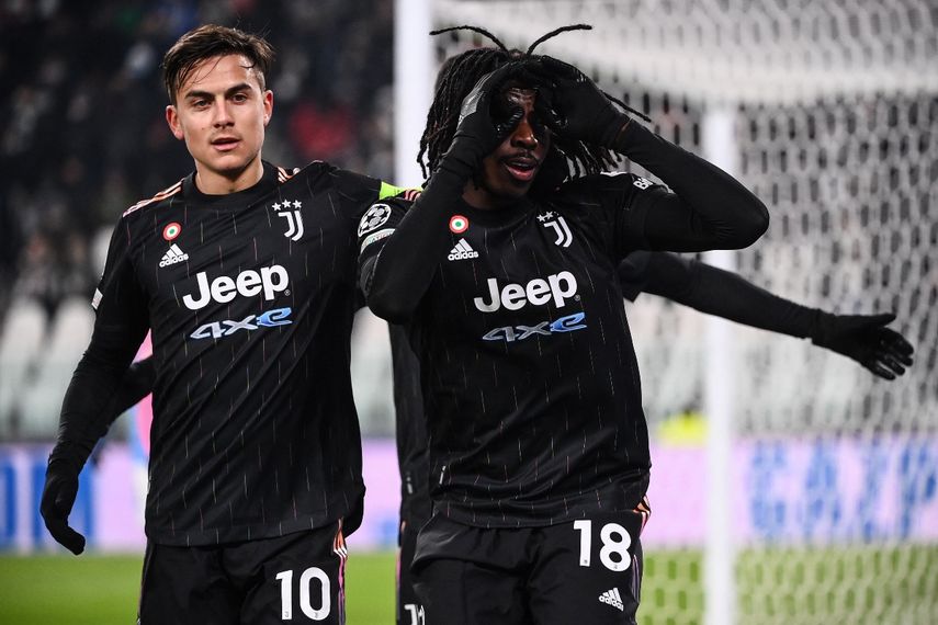 Moise Kean celebra el único tanto marcado por la Juventus ante el Malmö en Champions