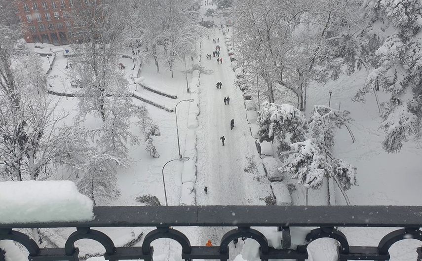 Desde el puente de Segovia, en Madrid.