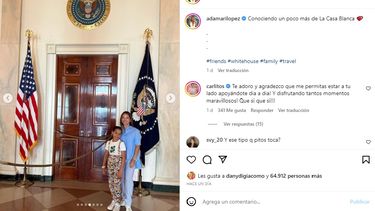 Adamari López y su hija Alaïa visitan la Casa Blanca.