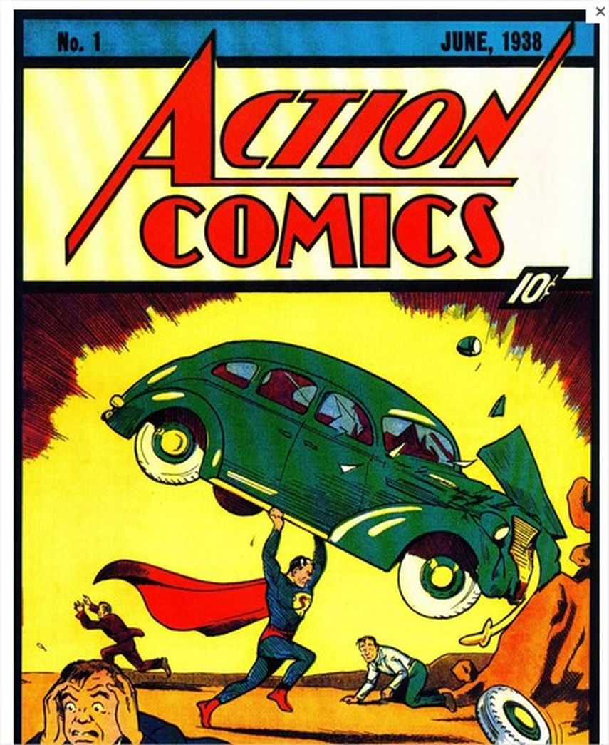 Uno de los pocos ejemplares que aún se conservan del cómic en el que apareció por primera vez Supermán ha sido subastado por 3,2 millones de dólares, lo que lo convierte en la historieta más cara de la historia. (Foto: Twitter)