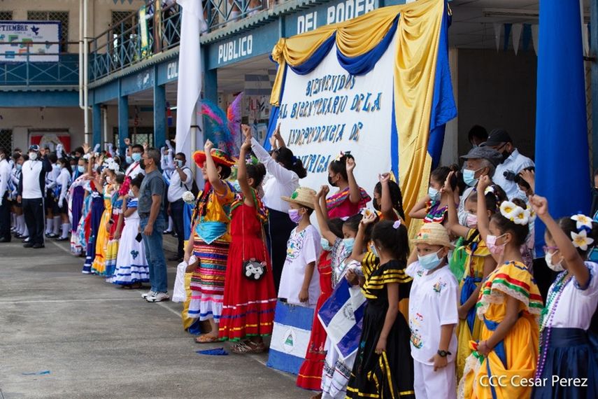 El régimen de Nicaragua conmemoró el bicentenario de la firma del Acta de Independencia de Centroamérica.