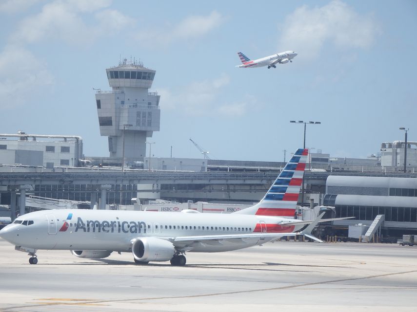 Vista parcial del aeropuerto de Miami.