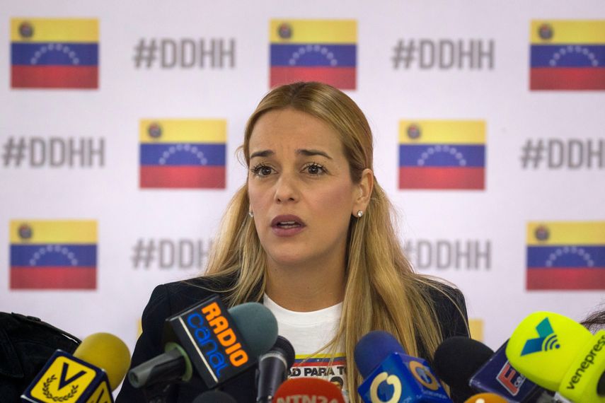 Lilian Tintori, esposa del líder opositor venezolano Leopoldo López, y defensora de los derechos humanos.