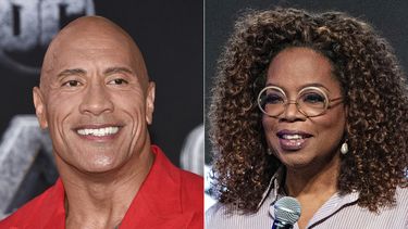 Dwayne Johnson en el estreno mundial de Black Adam en Nueva York el 12 de octubre de 2022, izquierda, y Oprah Winfrey en el Festival Essence en Nueva Orleans el 30 de junio de 2023.&nbsp;