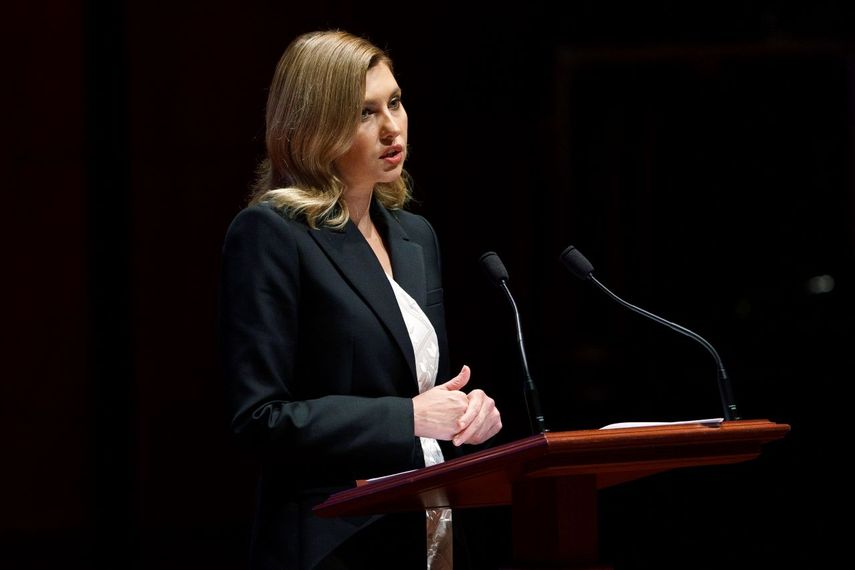 La primera dama ucraniana Olena Zelenska en el Congreso estadounidense en Washington el 20 de julio del 2022.&nbsp;