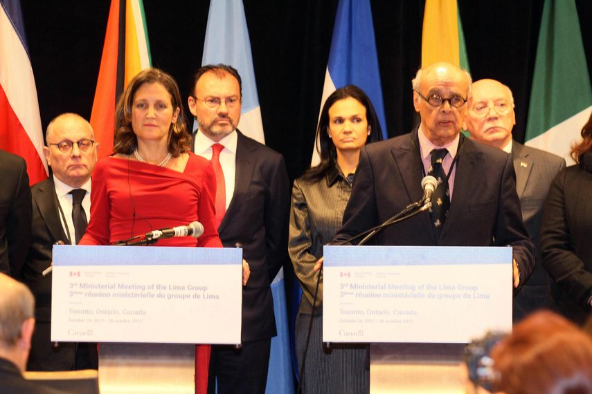 El Grupo de Lima -integrado por Argentina, Brasil, Canadá, Chile, Colombia, Costa Rica, Guatemala, Honduras, México, Panamá, Paraguay y Perú- desconoce la legitimidad de la Asamblea Nacional Constituyente elegida recientemente en Venezuela&nbsp;&nbsp;